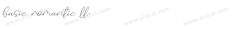 basic romantic ll字体转换